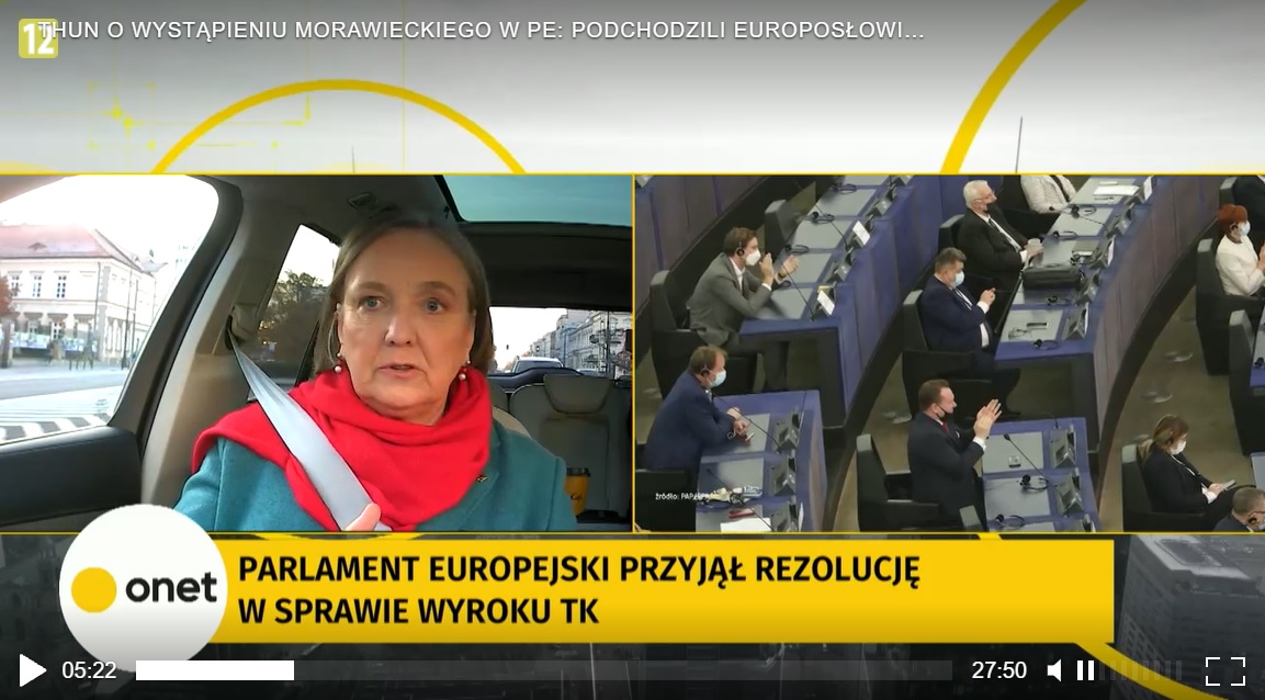 Thun o wystąpieniu Morawieckiego w PE:
